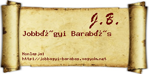 Jobbágyi Barabás névjegykártya